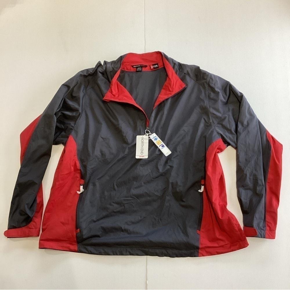 Men’s 3XL Gray / Red Active 1/4 Zip Up North End Sport Coat Gym